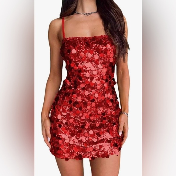 Ryanth Dresses & Skirts - Ryanth Women's Red Sequin Mini Dress